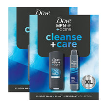 Load image into Gallery viewer, Dove Men+Care Gift Set Cleanse+Care XL Duo - Bodywash 400ml &amp; Spray 200ml