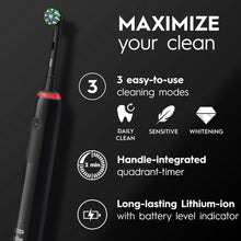 Load image into Gallery viewer, Oral-B Pro Series 3 Electric Rechargeable Toothbrush with 3 Cleaning Mods, Black