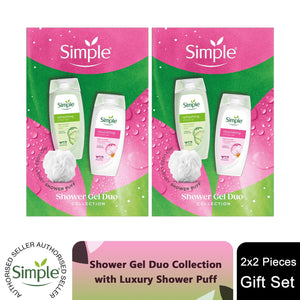 Simple Shower Gel Gift Set Nourishing & Refreshing Gentle Skincare for Body