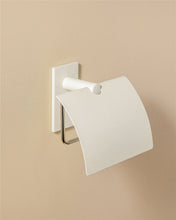 Load image into Gallery viewer, COSMIC Toilet roll holder White Matte Adhesive Measures 11.5 x 6 x 12.5 cm