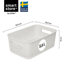 Load image into Gallery viewer, SmartStore Essence Medium 5.6L Storage Basket, 3 Pack Organiser Bins, Off White
