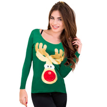 Load image into Gallery viewer, Women's Snowman Christmas-Themed Winter Two-Piece Pyjama Set, Green, Size - 18