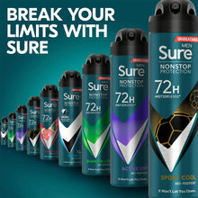Load image into Gallery viewer, Sure Men Nonstop Protection 72H Anti-Perspirant Deodorant Sport Cool 150ml, 3pk