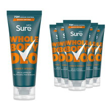 Load image into Gallery viewer, Sure Men Whole Body Deodorant Cream Amber Woods with 72H Odour Control 75ml, 6PK
