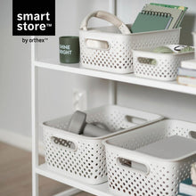 Load image into Gallery viewer, SmartStore Essence Medium 5.6L Storage Basket, 3 Pack Organiser Bins, Off White