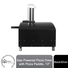 Load image into Gallery viewer, Haven Gas Powered 13" Pizza Oven with Pizza Paddle - Black/Silver