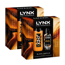 Load image into Gallery viewer, LYNX Fine Fragrance Black Vanilla Gift Set 2 piece, Choose your pack 1,2,3 or 4