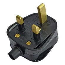 Load image into Gallery viewer, Faithfull FPPPLUG13R 230V 13Amp 3-Pin Plug with Nylon Base &amp; Cover Cap, Black