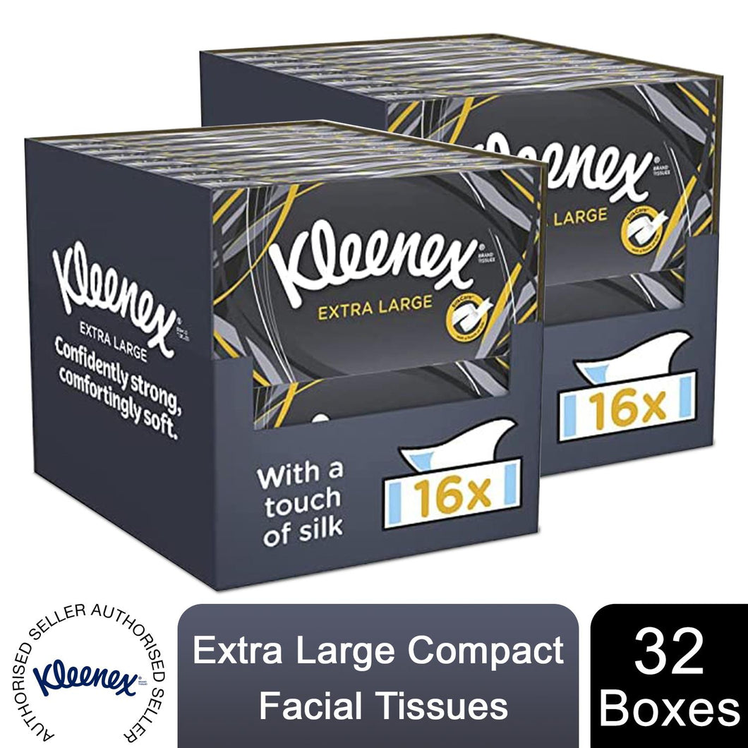 Kleenex Extra Large Silk Care Facial Tissues, 32 Pack