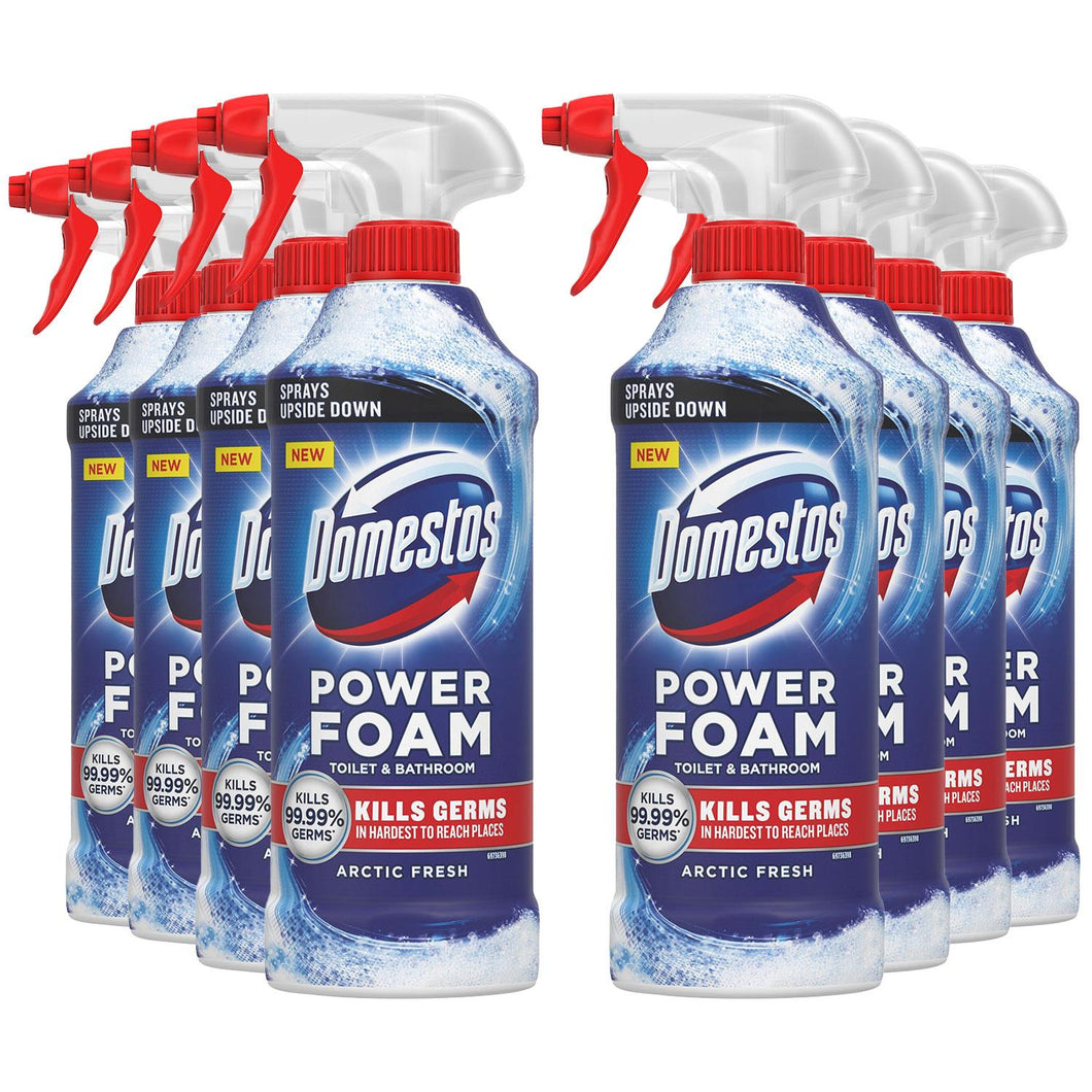 Domestos Power Foam Toilet & Bathroom Cleaner Spray Kills 99.99% Germs, 450ml