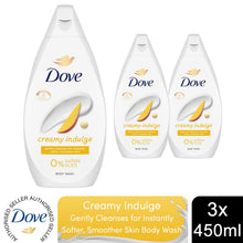 Load image into Gallery viewer, Dove Body Wash Creamy Indulge Moisturising Shower Gel, 3 Pack of 450 ml