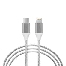 Load image into Gallery viewer, FX Braided Type C to iPhone 1m - Silver