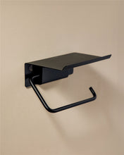 Load image into Gallery viewer, COSMIC Toilet Roll Holder Black Matte, Screw Mount, 13x8x5.4 cm