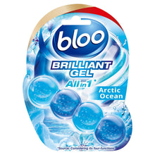 Load image into Gallery viewer, Bloo Toilet Rim Block Brilliant Gel All in 1 Cleaner Arctic Ocean Scent 42g 14pk