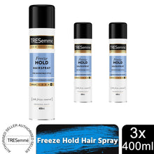 Load image into Gallery viewer, 3 Pack of 400ml Each Tresemme Professionals 24 H Frizz Control Hairspray
