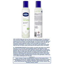 Load image into Gallery viewer, Vaseline Aloe Sensitive Anti-Perspirant Deodorant Spray for Women 250ml, 3 Pack