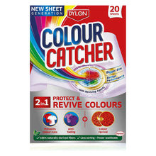 Load image into Gallery viewer, Dylon Colour Catcher 2in1 Protect &amp; Revive Laundry Washes, 20 Sheets
