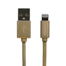 Load image into Gallery viewer, Nylon Braided Syncing &amp; Charging USB Cable Charger Cord for iPhone - Gold