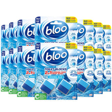 Load image into Gallery viewer, Bloo Toilet Rim Blocks Original Blue Clean+Fresh with Fresh Fragrance, 14 Pack