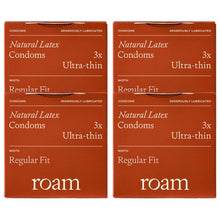 Load image into Gallery viewer, Roam Ultra-Thin Condoms for Safer Sex &amp; Contraception 56mm Regular Fit, 12 Pack