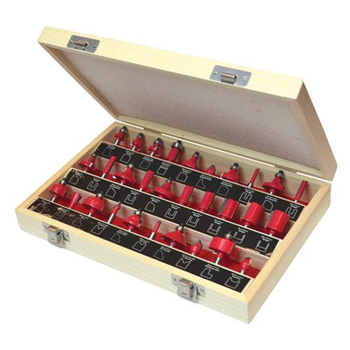 1/4in TCT Router Bit Set, 30 Piece