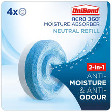 Load image into Gallery viewer, UniBond AERO 360 Moisture Absorber Neutral Refill Tab 450g, 4pk