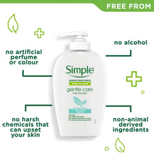 Load image into Gallery viewer, Simple Kind to Skin Gentle Care Hand Wash Anti-Bacterial - 250ml, 3 or 6 Pack