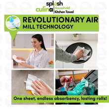 Load image into Gallery viewer, Splesh Toilet Roll Quilted White 48 Rolls with Culina Kitchen Towel 12 Rolls