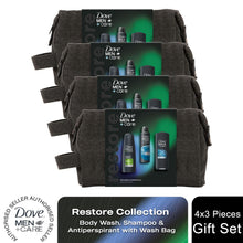 Load image into Gallery viewer, Dove Men+Care Restore Essentials Washbag Collection 3 Pieces Gift Set for Him