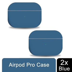 Airpods Pro Case Scratch-Absorbing Protecting Cover, Blue, 2pk