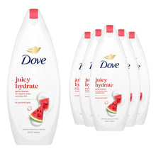 Load image into Gallery viewer, Dove Juicy Hydrate Body Wash Watermelon Moisturising Gentle Cleansing 225ml, 6pk