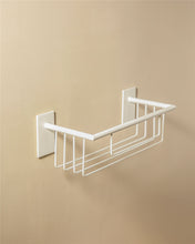 Load image into Gallery viewer, COSMIC Shower Basket White Matte Adhesive Measures 10 x 12 x 30.5 cm