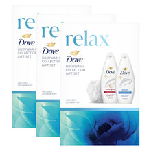Load image into Gallery viewer, Dove Relax Body Wash Collection 2 Pieces Gift Set for Her with Shower Puff