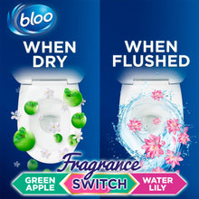 Load image into Gallery viewer, Bloo Toilet Rim Blocks Fragrance Switch Water Lily &amp; Green Apple Premium, 50g