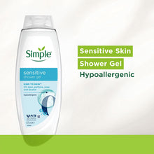 Load image into Gallery viewer, Simple Sensitive Shower Gel 675ml 24-Pack Bulk Multipack