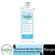 Load image into Gallery viewer, 3x or 6x 400ml Simple Water Boost Micellar Cleansing Water for Dehydrated Skin
