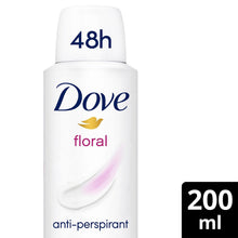 Load image into Gallery viewer, Dove Floral Anti-Perspirant Deodorant Spray for 48Hrs Protection 200ml, 24 Pack