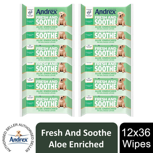 12x Andrex Washlets Skin Kind Moist Flushable Toilet Wipes with Prebiotic Lotion