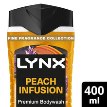 Load image into Gallery viewer, Lynx Peach Infusion Body Wash with 12Hrs of Freshness for Men 400ml, 6 Pack