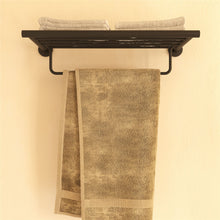 Load image into Gallery viewer, COSMIC Architect Shelf + Towel Rack | Black | Wall Mount | Minimalist