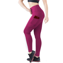 Load image into Gallery viewer, Flo Women's Tummy Control Sports Yoga Pants, Small Pink