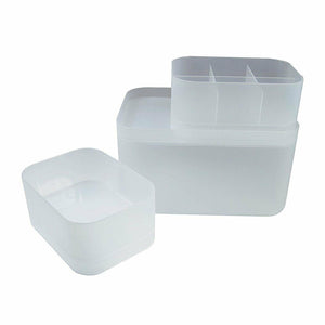 JOCCA Organiser Boxes Transparent, Compact & Multi-purpose Storage Box, Set of 3 JOCCA Organiser Boxes Transparent, Compact & Multi-purpose Storage Box, Set of 3