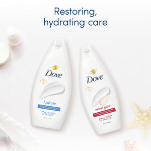 Dove Relax Body Wash Collection 2 Pieces Gift Set for Her with Shower Puff