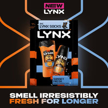 Load image into Gallery viewer, LYNX Sunset Fresh Duo &amp; Socks Gift Set 2 piece, Choose Your Pack Size 1,2,3 or 4