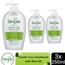 Load image into Gallery viewer, Simple Kind to Skin Gentle Care Hand Wash Anti-Bacterial - 250ml, 3 or 6 Pack