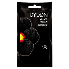 Load image into Gallery viewer, DYLON Velvet Black Hand Fabric Dye Sachet for Clothes &amp; Soft Furnishings 2Pk,50g