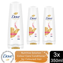 Load image into Gallery viewer, Dove Nutritive Solution Colour Care Conditioner for Coloured Hair 350 ml, 3 Pack