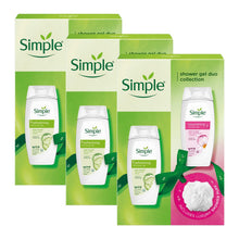 Load image into Gallery viewer, SIMPLE Shower Gel Duo Collection Gift Set 2 piece, Choose your pack 1,2,3 or 4