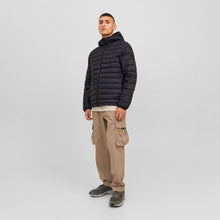 Load image into Gallery viewer, Jack &amp; Jones Jwhwayne Hood Puffer Jacket Mens XL Black Insulated Outerwear