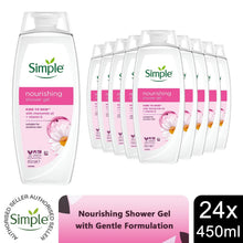 Load image into Gallery viewer, Simple Nourishing Shower Cream 450ml 24-Pack Bulk Multipack